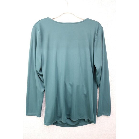 Talbots Plus V-Neck Wrap Tunic Long Sleeves-1X-Office-Business-Nice - Picture 5 of 6